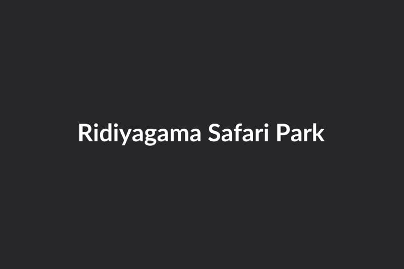 Ridiyagama Safari Park